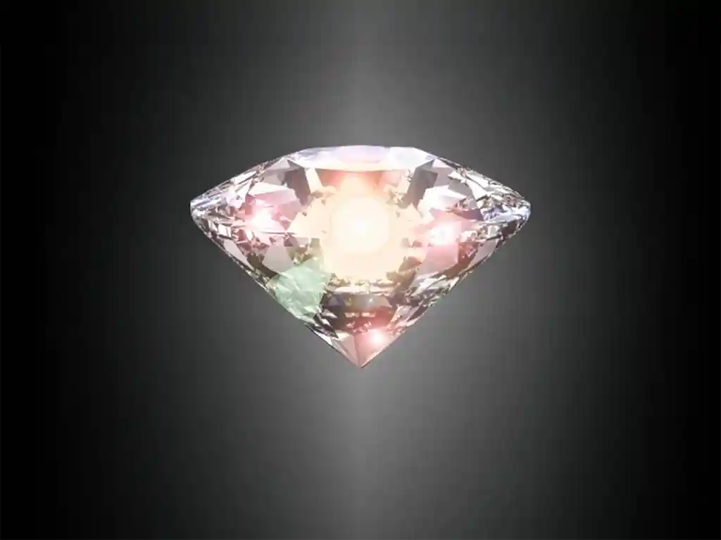 Ein Diamant der in allen Regenbogenfarben strahlt