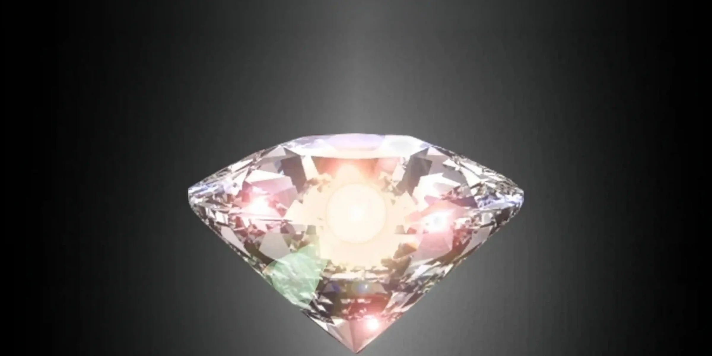 Ein Diamant der in allen Regenbogenfarben strahlt